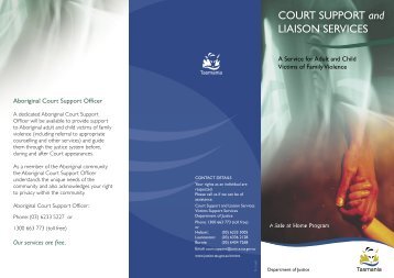 COURT SUPPORT and LIAISON SERVICES - Tasmanian ...