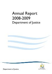 Final Report 2008-09 - Tasmanian Department of Justice