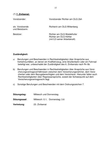 Richterlicher GeschÃ¤ftsverteilungsplan des ... - Justiz in Sachsen