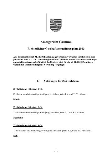 GeschÃ¤ftsverteilung 2013 [Download,*.pdf, 63,51 KB] - Justiz in ...