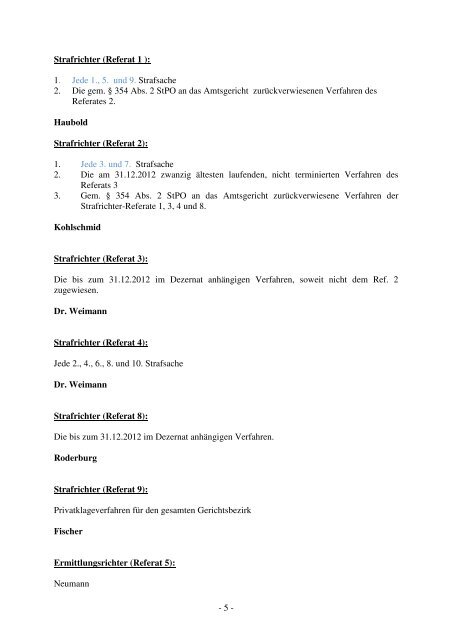 Geschäftsverteilung 2014 [Download,*.pdf, 69,08 ... - Justiz in Sachsen