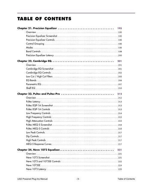 UAD Powered Plug-Ins Manual v5.2 - Just Music