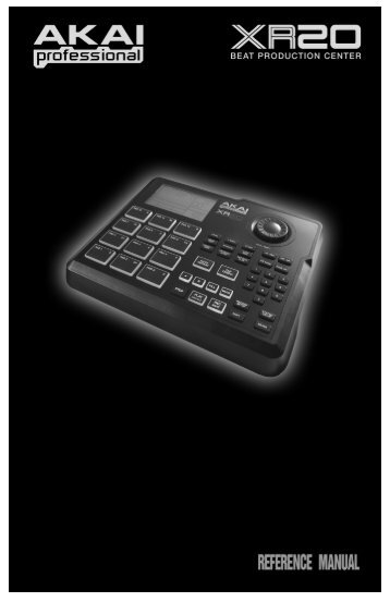 Akai XR20 Reference Manual - V1.1 - Produktinfo.conrad.com