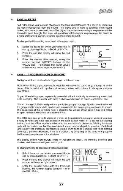 Akai XR20 Reference Manual - V1.1 - Produktinfo.conrad.com