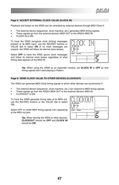 Akai XR20 Reference Manual - V1.1 - Produktinfo.conrad.com