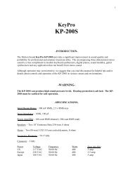 KeyPro KP-200S - Motion Sound