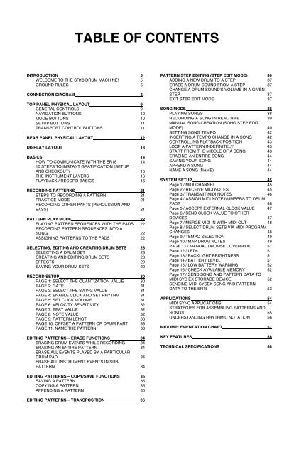 Alesis SR18 Reference Manual - RevD - Just Music