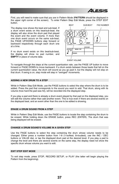 Alesis SR18 Reference Manual - RevD - Just Music