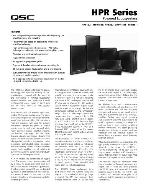 HPR Specifications - Just Music