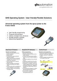 GHS Operating System - User friendly/Flexible Solutions