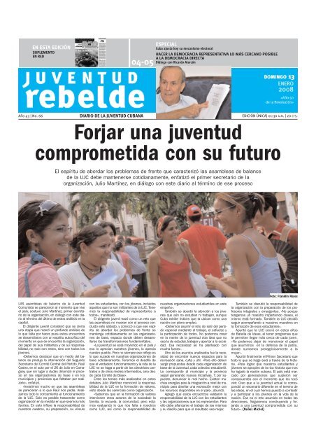 Forjar una juventud comprometida con su futuro - Juventud Rebelde