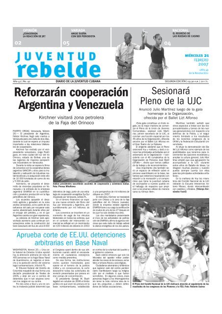 Reforzarán cooperación Argentina y Venezuela - Juventud Rebelde