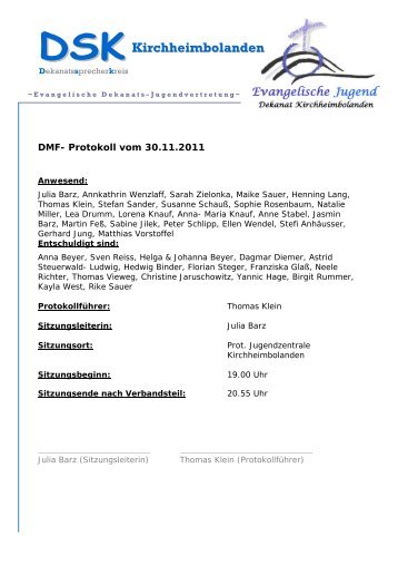 DMF_30.11.11 - Protestantische Jugendzentrale Kirchheimbolanden