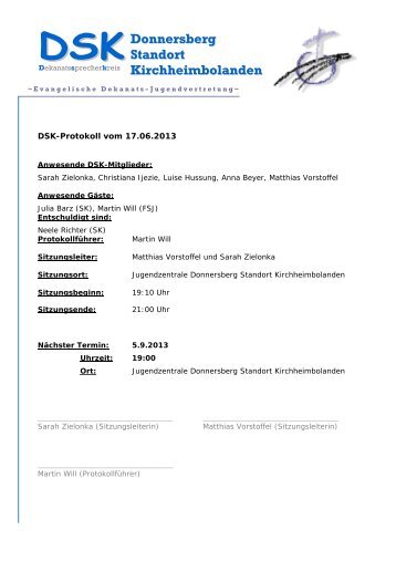 DSK - Protestantische Jugendzentrale Kirchheimbolanden