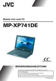 MP-XP741DE Mobile mini note PC BEDIENUNGSANLEITUNG - JVC