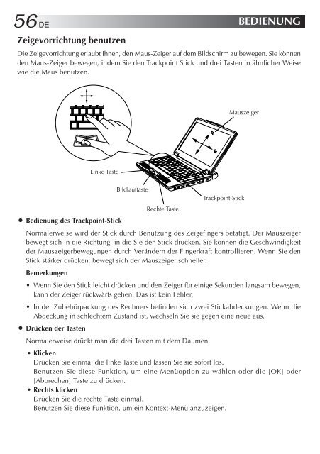 MP-XP741DE Mobile mini note PC BEDIENUNGSANLEITUNG - JVC