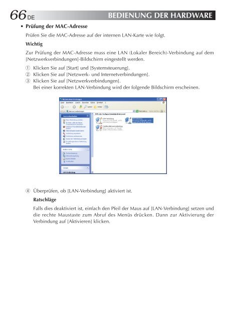 MP-XP741DE Mobile mini note PC BEDIENUNGSANLEITUNG - JVC