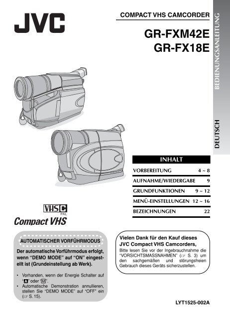 GR-FXM42E GR-FX18E - JVC