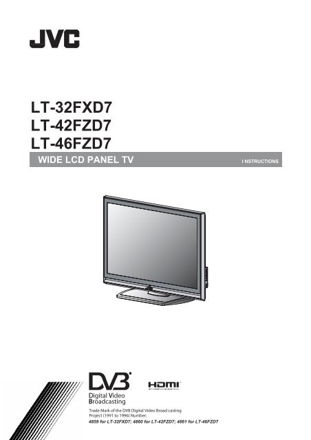 lt-42fzd7 lt-46fzd7 lt-32fxd7 wide lcd panel tv - JVC