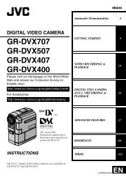 digital video camera gr-dvx707 gr-dvx507 gr-dvx407 gr-dvx400 - JVC