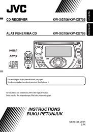 INSTRUCTIONS BUKU PETUNJUK - JVC