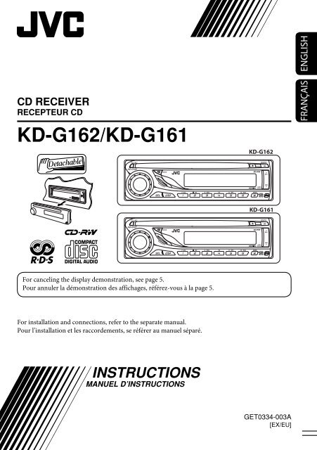 KD-G162/KD-G161 - Jvc