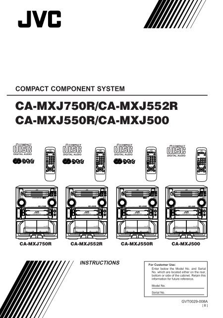 CA-MXJ750R/CA-MXJ552R CA-MXJ550R/CA-MXJ500 - JVC