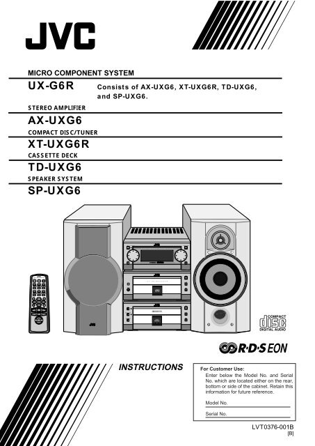 UX-G6R AX-UXG6 XT-UXG6R TD-UXG6 SP-UXG6 