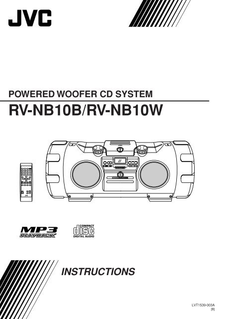 POWERED WOOFER CD SYSTEM RV-NB10B/RV-NB10W - JVC