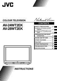 colour television contents av-24wt2ek av-28wt2ek - JVC