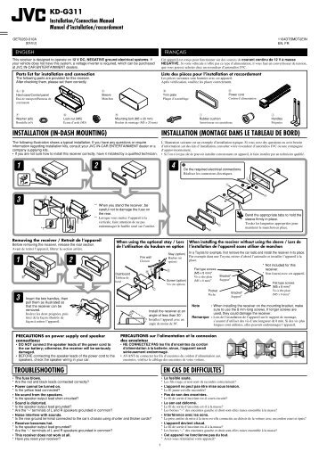 KD-G311 INSTALLATION (IN-DASH MOUNTING ... - JVC