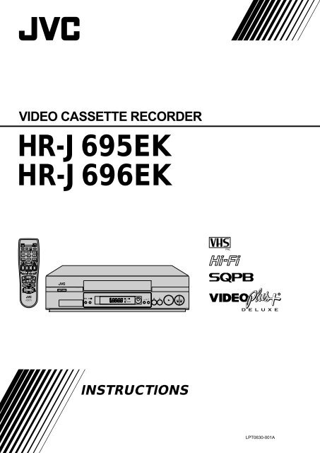 hr-j695ek hr-j696ek video cassette recorder instructions - JVC