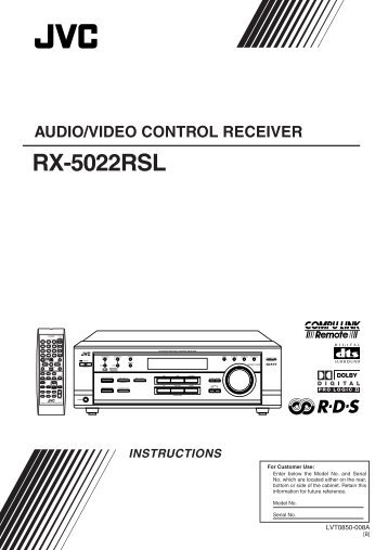 Audio/video control receiver rx-5022rsl