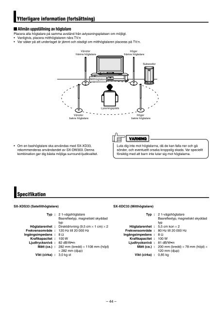 sx-xd33 instructions - Jvc