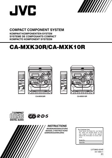 ca-mxk30r/ca-mxk10r compact component system - Jvc