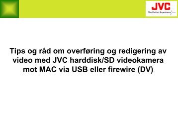 Harddisk/SD videokamera overfÃ¸ring og redigering mot MAC med ...