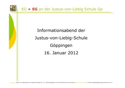 + SG - Justus-Von-Liebig-Schule Göppingen