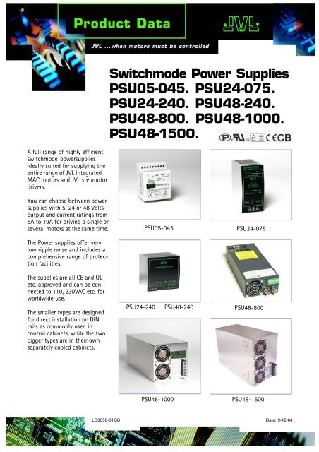 datasheet - JVL Industri Elektronik A/S