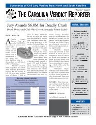 THE CAROLINA VERDICT REPORTER - JVRA