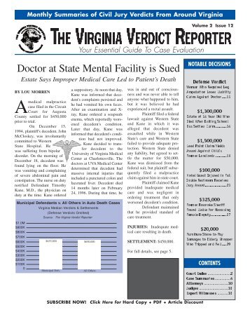 THE VIRGINIA VERDICT REPORTER - JVRA
