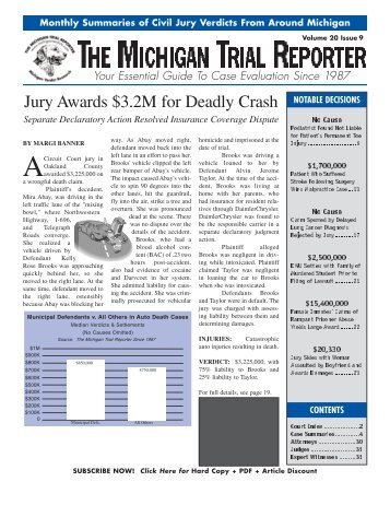 THE MICHIGAN TRIAL REPORTER - JVRA