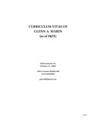 CURRICULUM VITAE OF GLENN A. MARIN (as of 04/11) - JVRA