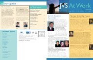 In Our Opinion In This Issue: - Jewish Vocational Service