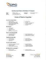 Curriculum Vitae of Clinton P. Cowen Areas of Plastics ... - JVRA