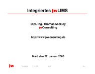 jwLIMS ein in SAP integriertes Labor Informations