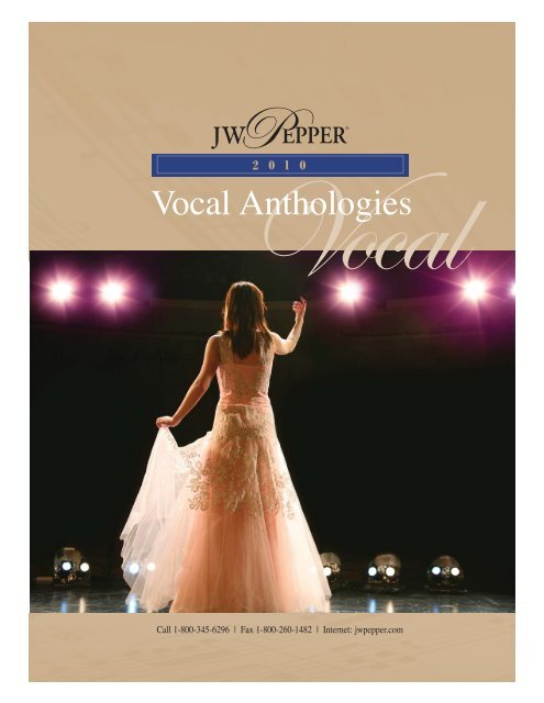 Vocal Anthologies Catalog 2009 Choral Spring Cat 2005 Jw Pepper