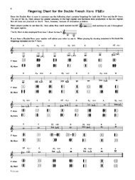 Fingering Chart for the Double French Horn lF&Bl>l - JW Pepper