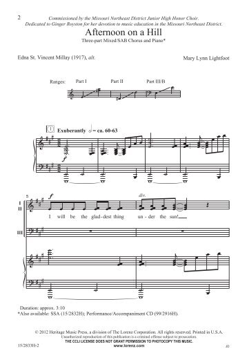 15-2833H Afternoon on a Hill Three-part Mixed.mus - JW Pepper
