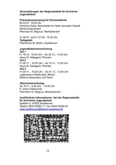 Programm 2/2013 - Katholische Erwachsenenbildung Kaufbeuren ...