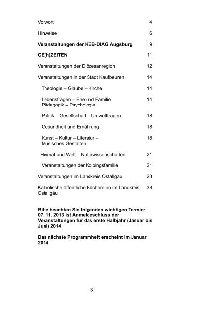 Programm 2/2013 - Katholische Erwachsenenbildung Kaufbeuren ...